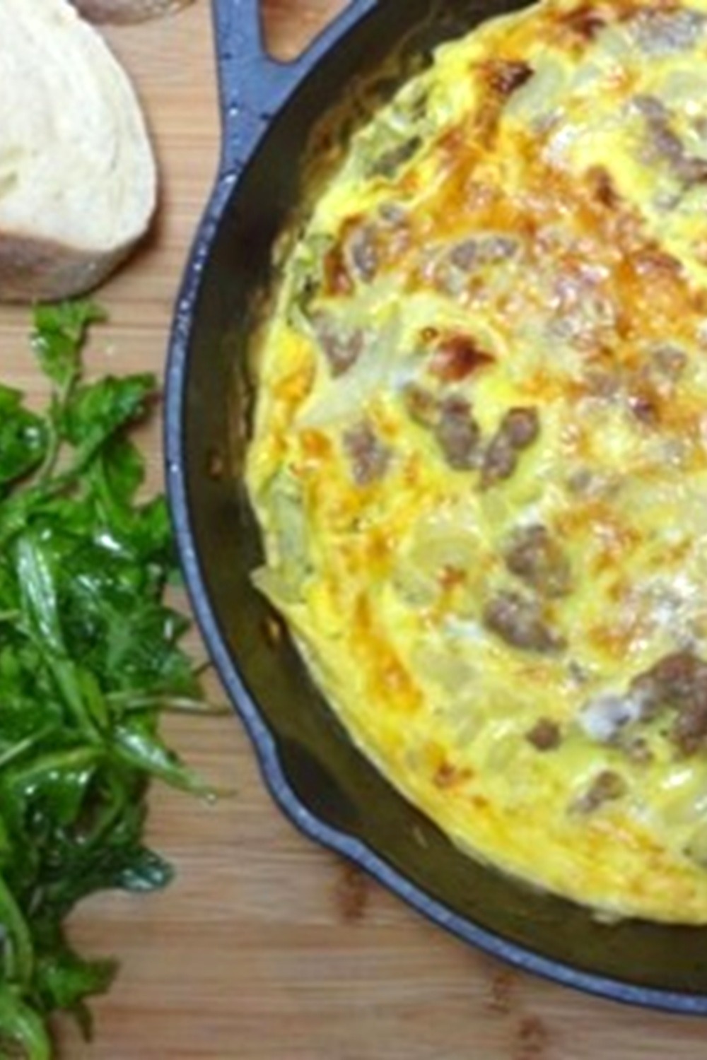 sausage and fennel frittata pin