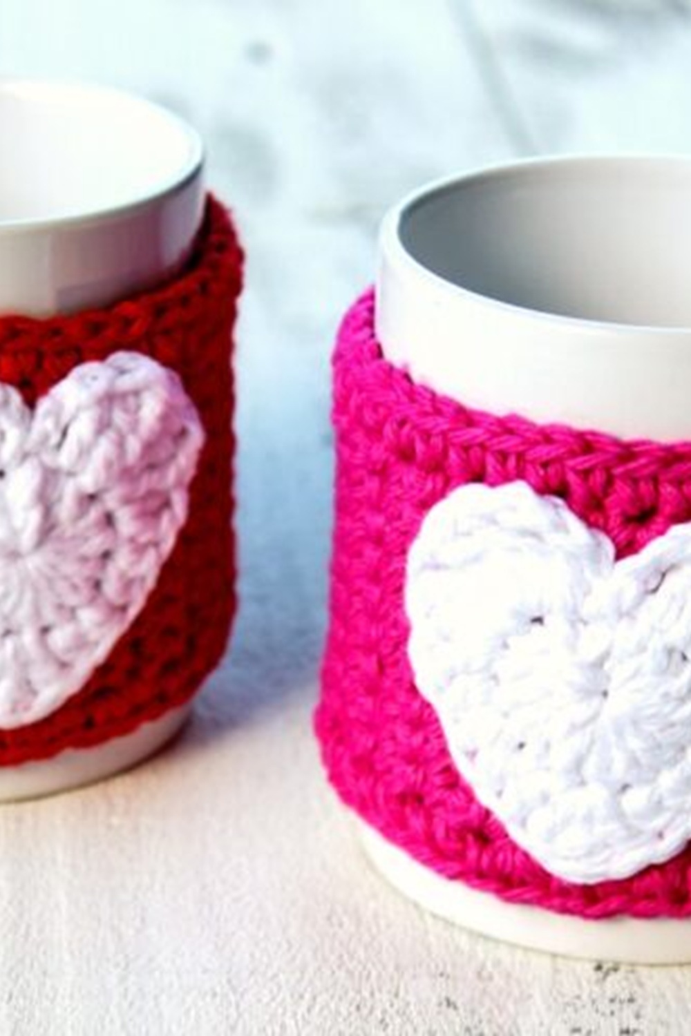 Valentine Mug Cozy - Free Crochet Pattern