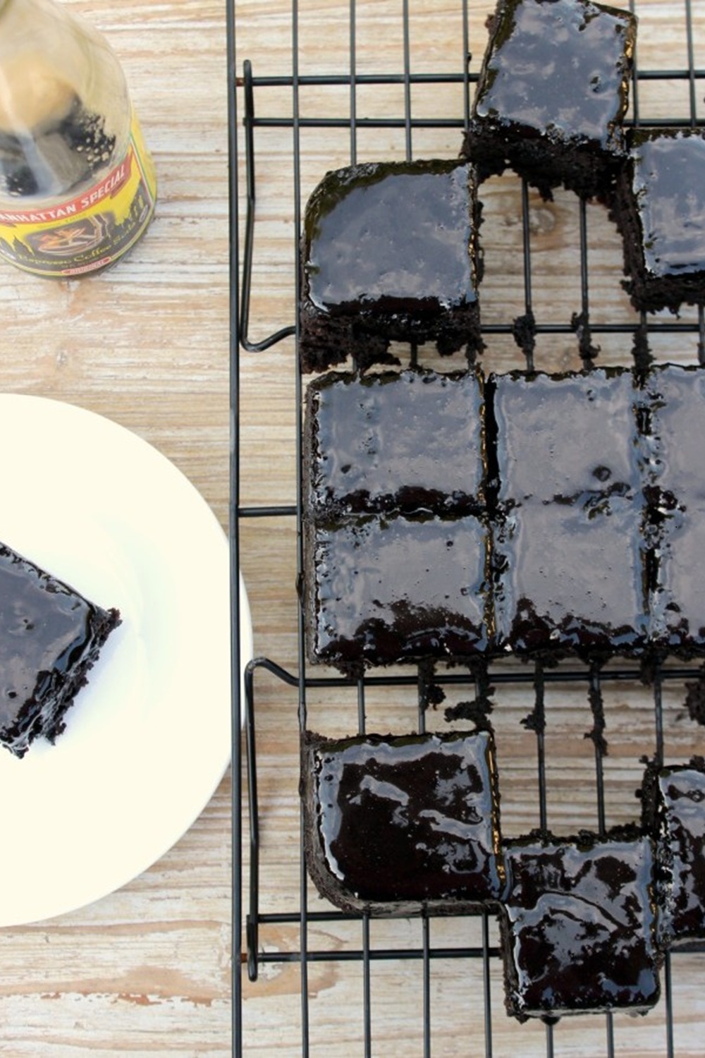 Dark Chocolate espress Coffee Soad Brownies